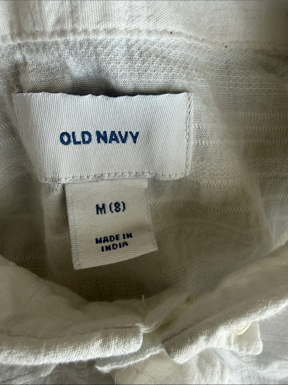 Old Navy White Short-Sleeve Button-Down Shirt